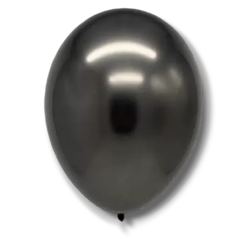 Bolsa De Globos Chrome 11" Negro C/50