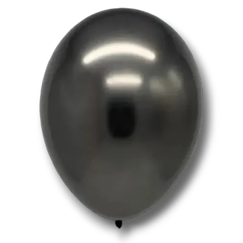 Bolsa De Globos Chrome 9" Negro C/50