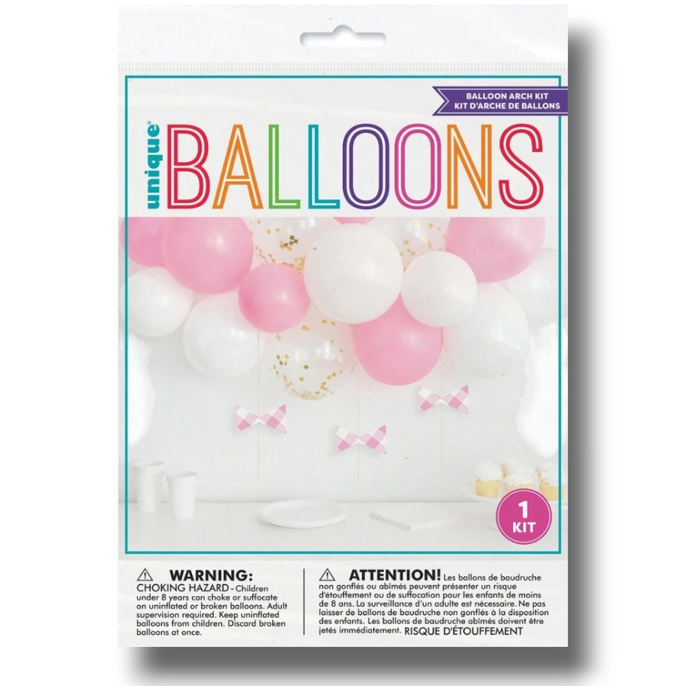 Balloon Arch Kit Pink & White C/1
