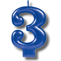 Blue Number Candle 3 C/1
