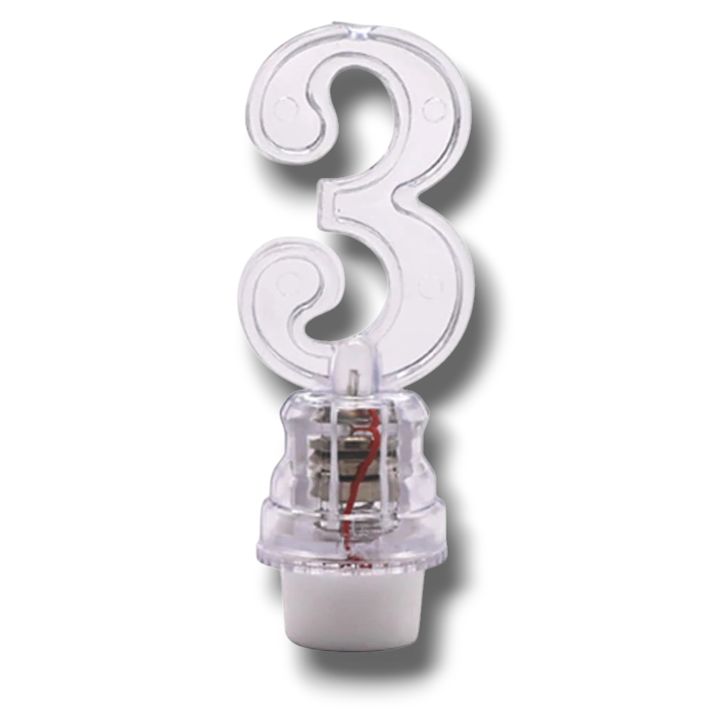 LED Candle Number 3 C/1