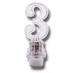 LED Candle Number 3 C/1