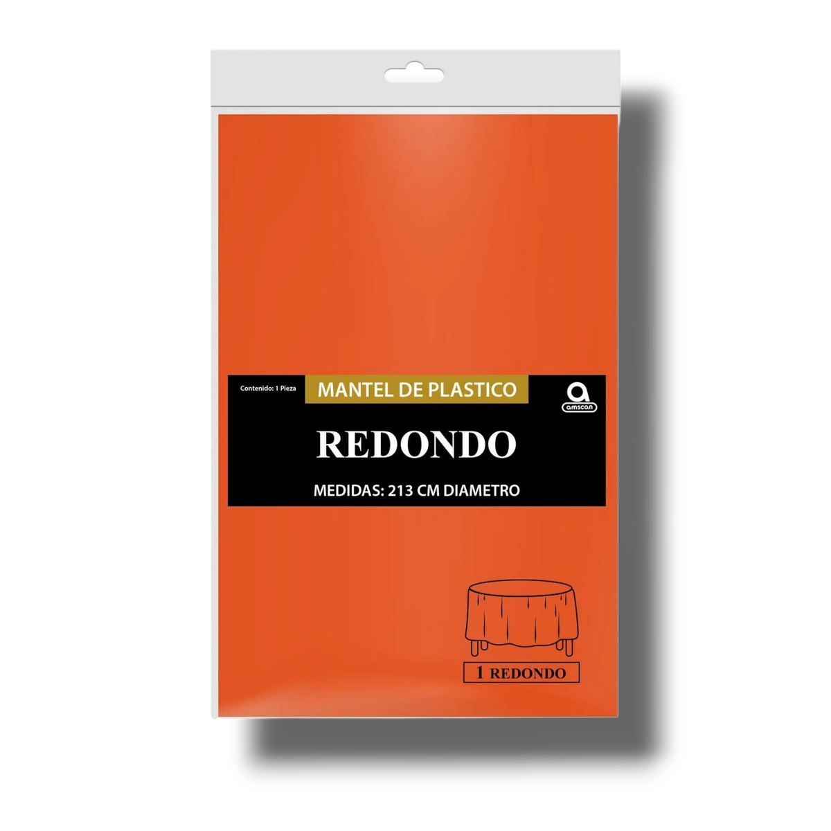 Mantel Redondo Naranja C/1