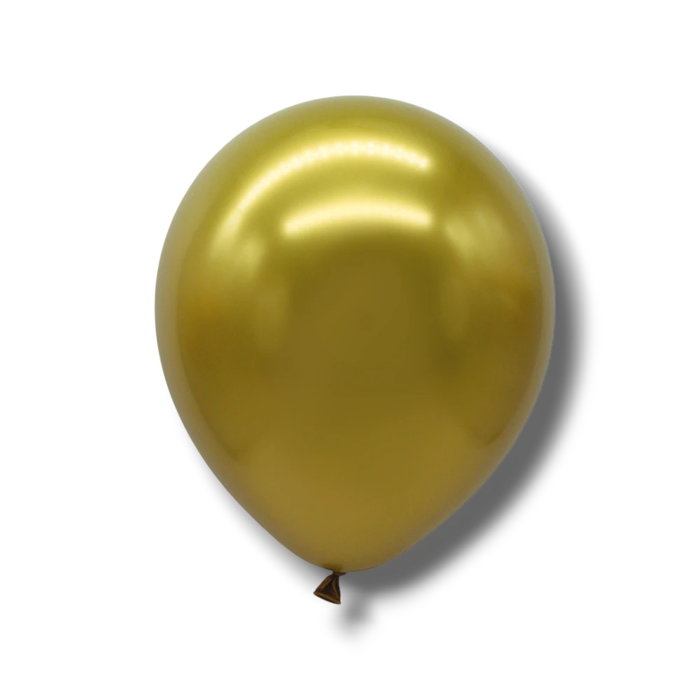Bolsa De Globos Chrome 9" Oro C/50