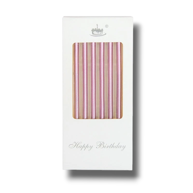 Velas Metalicas Rosa C/6