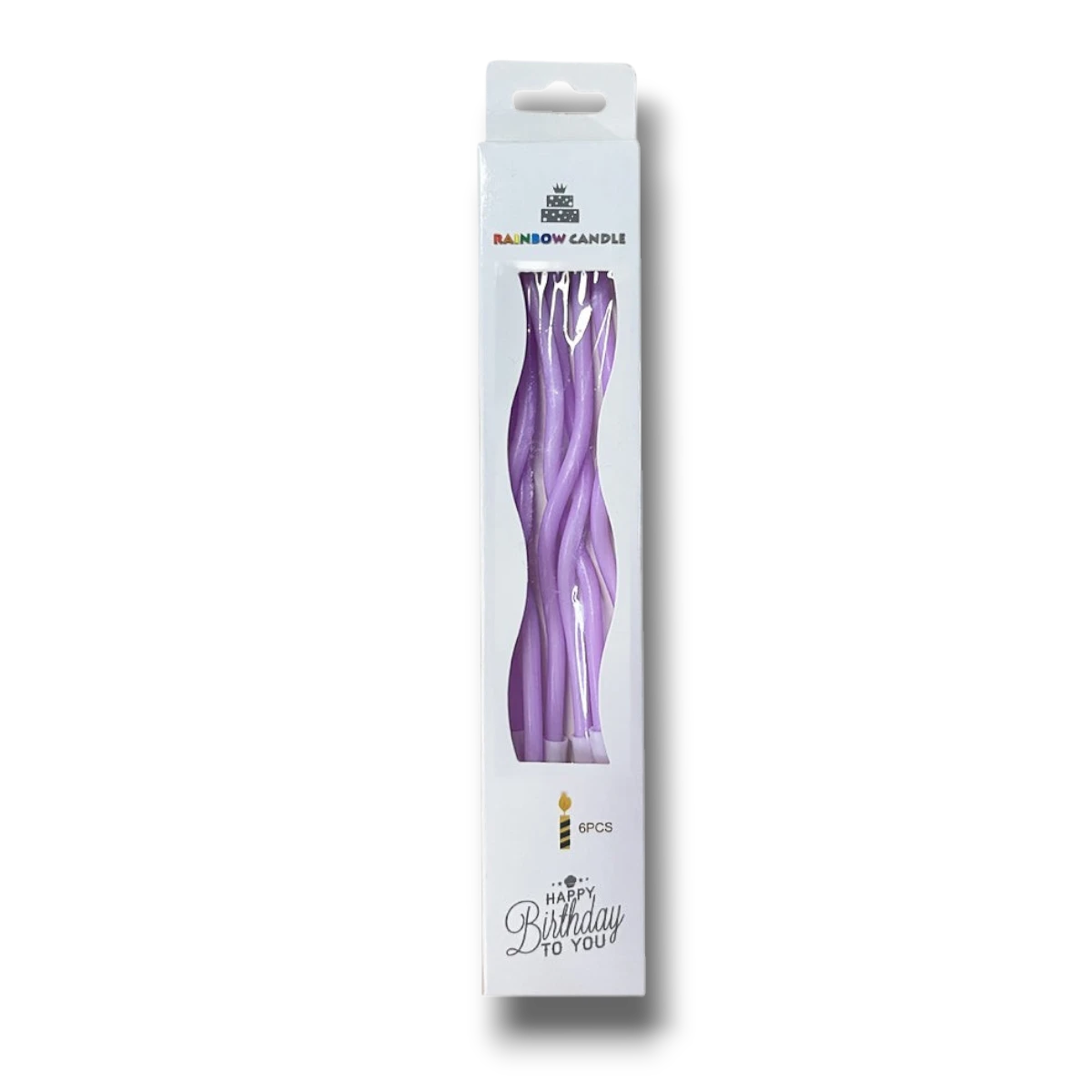 Velas Curvas Purpura C/6