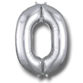 Globo 26" Numero 0 Plata C/1