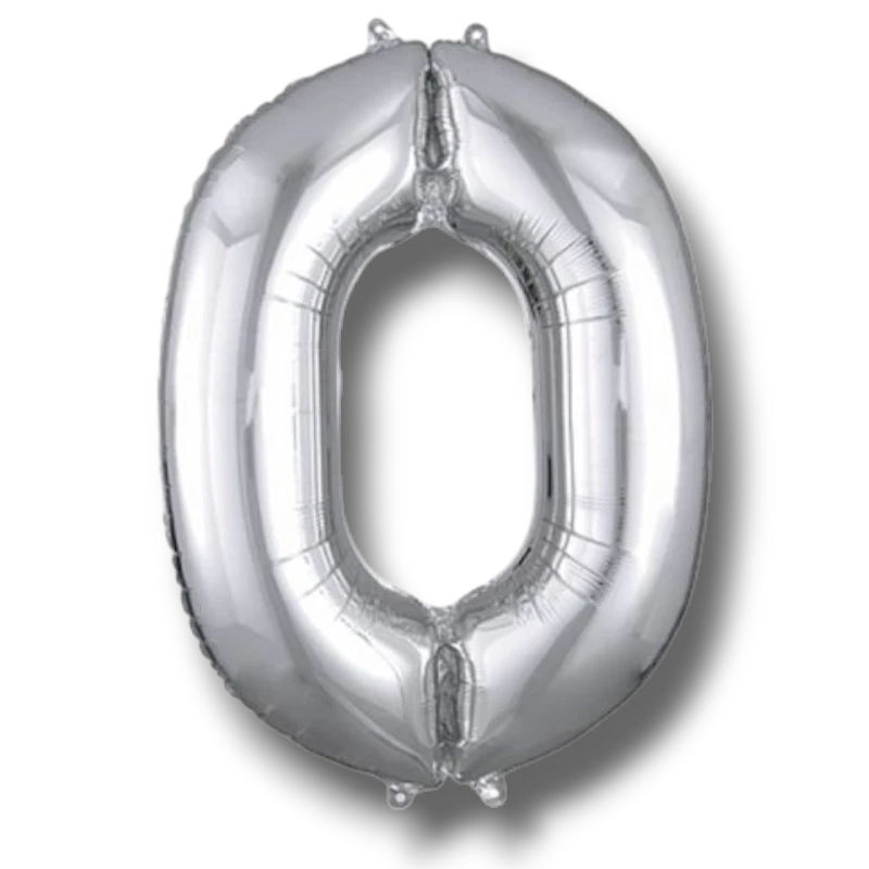 Globo 26" Numero 0 Plata C/1