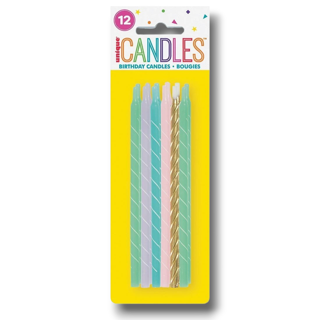 Vela Larga Pastel Multicolor C/12