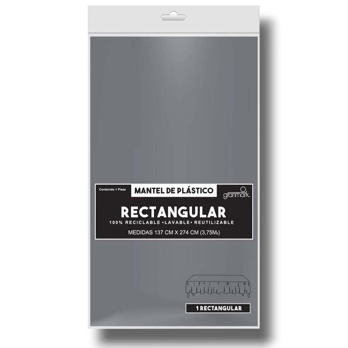 Mantel Rectangular Plata C/1