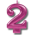 Vela Numero Magenta 2 C/1