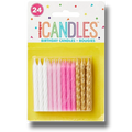 Velas Pink / White / Silver C/24