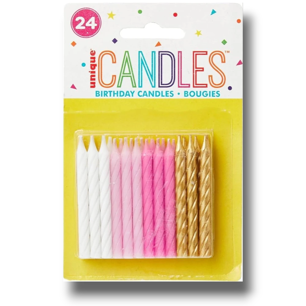 Velas Pink / White / Silver C/24