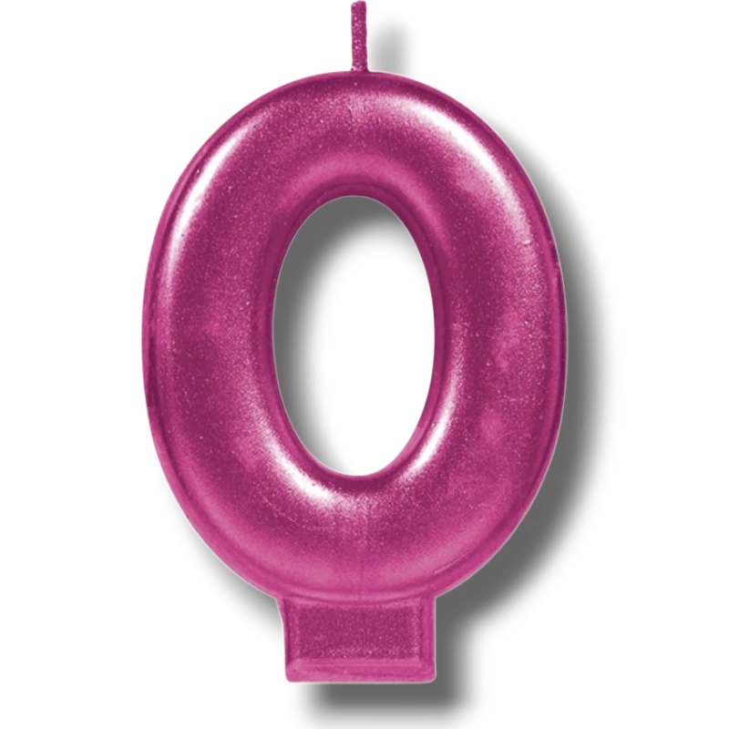 Vela Numero Magenta 0 C/1