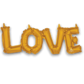 Air Filled Love Balloon Gold C/1