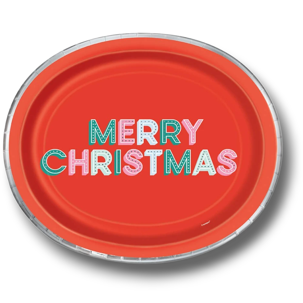 Bright Santa Oval Plate C/8