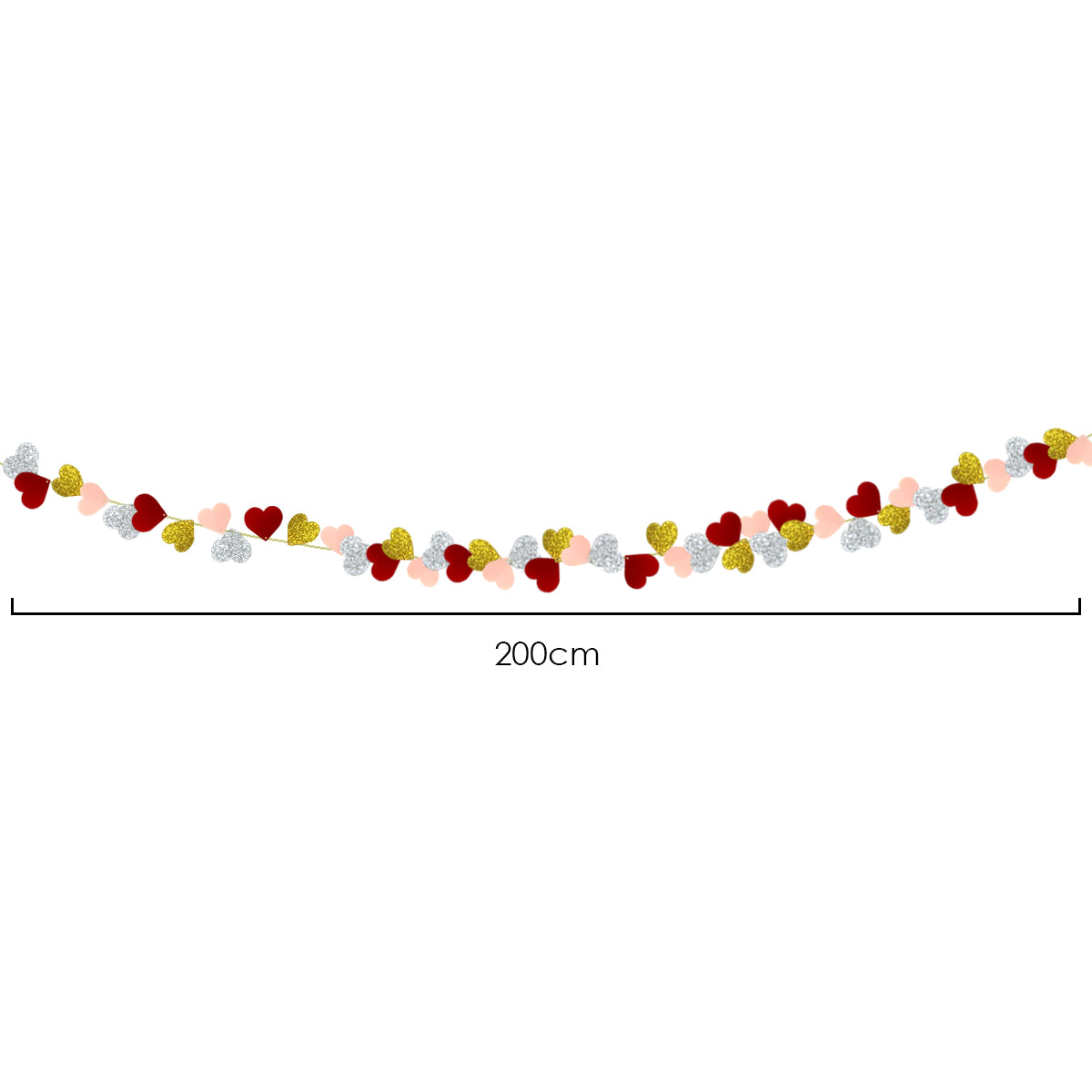 Guirnalda de Corazones 2m C/1