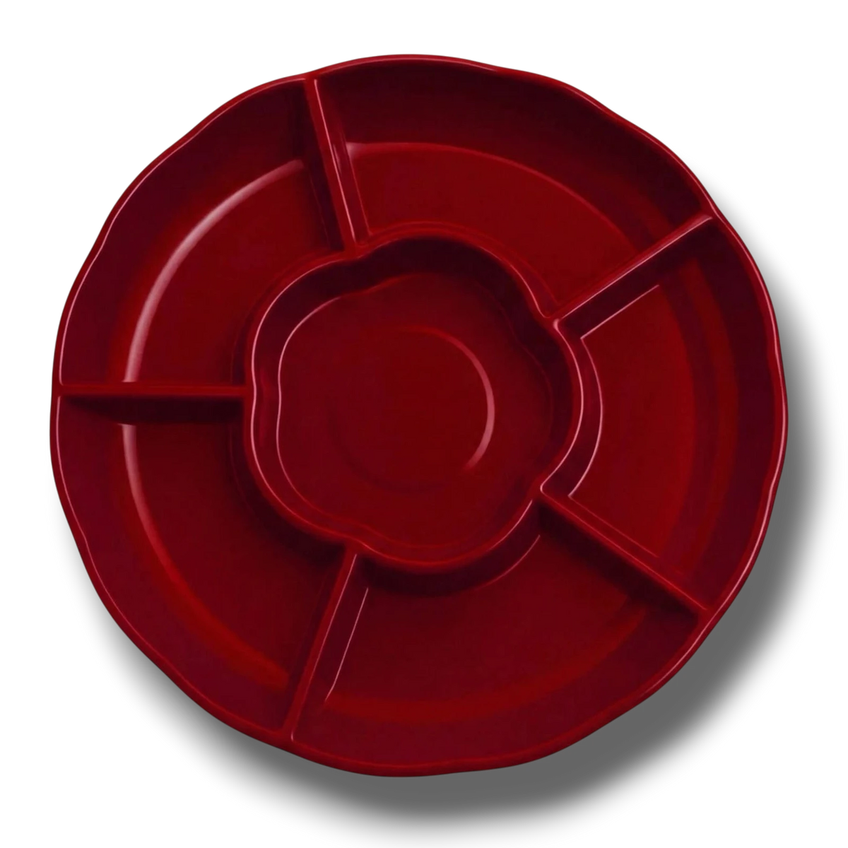 Charola Con Division Rojo C/3
