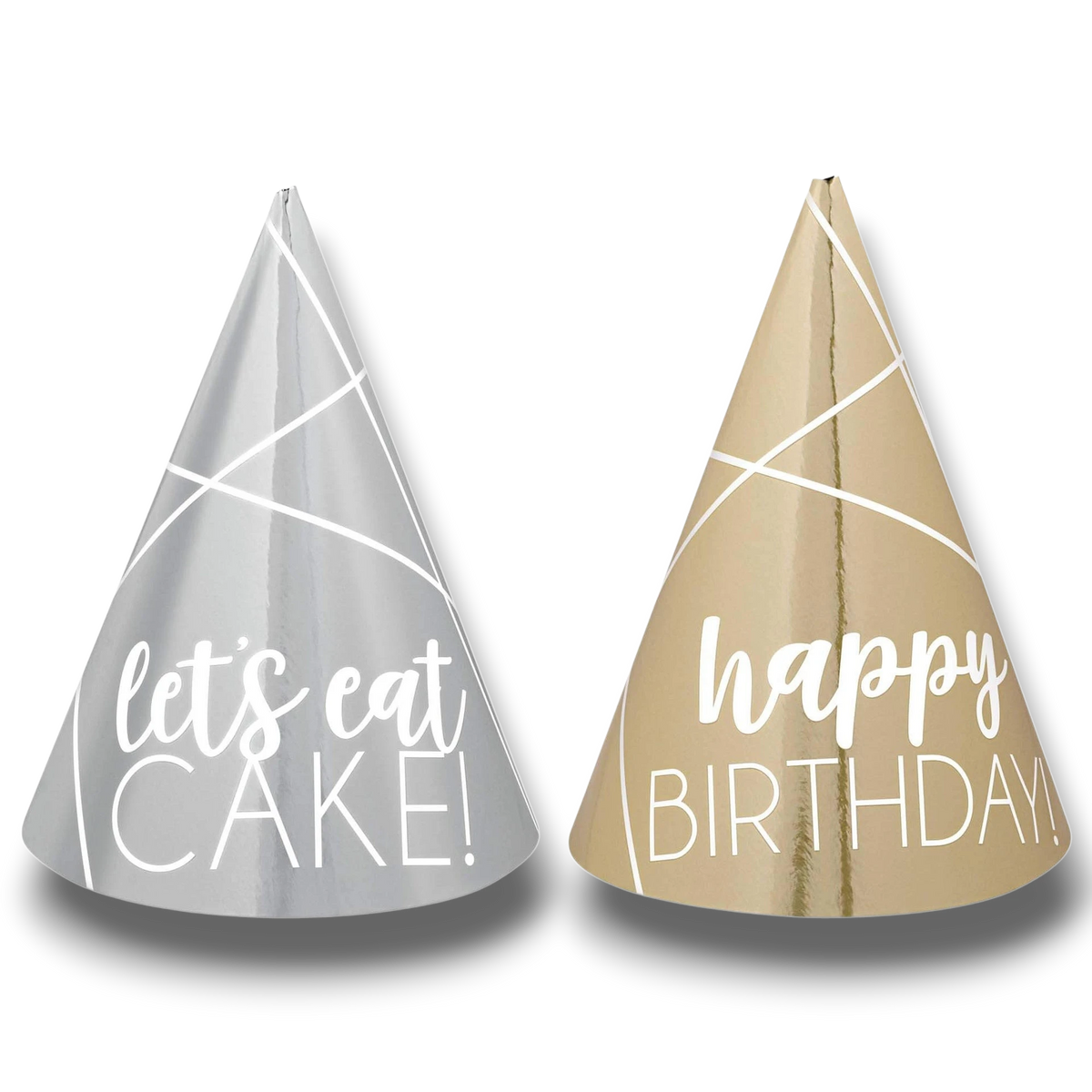 Mini Party Hat HBD Plata / Oro C/12