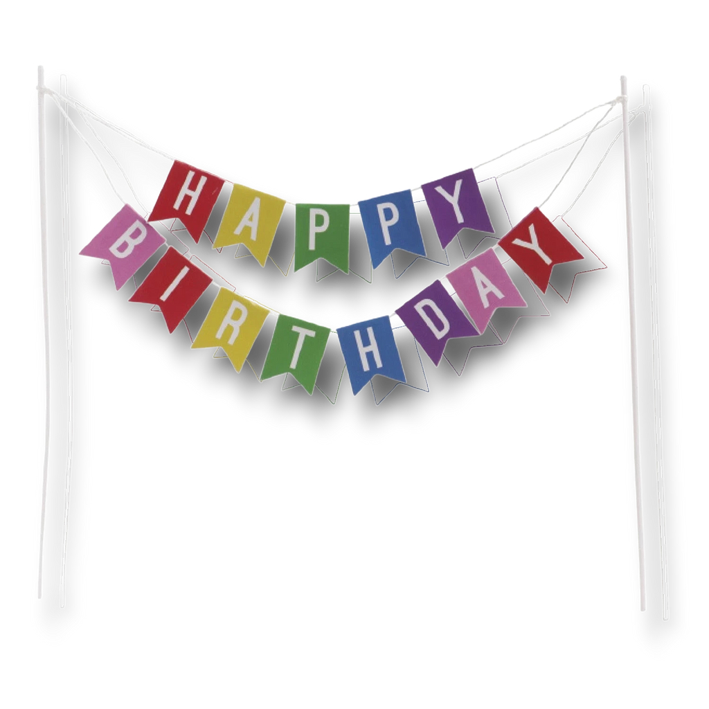 Cake Topper Banderas Happy Birthday C/1