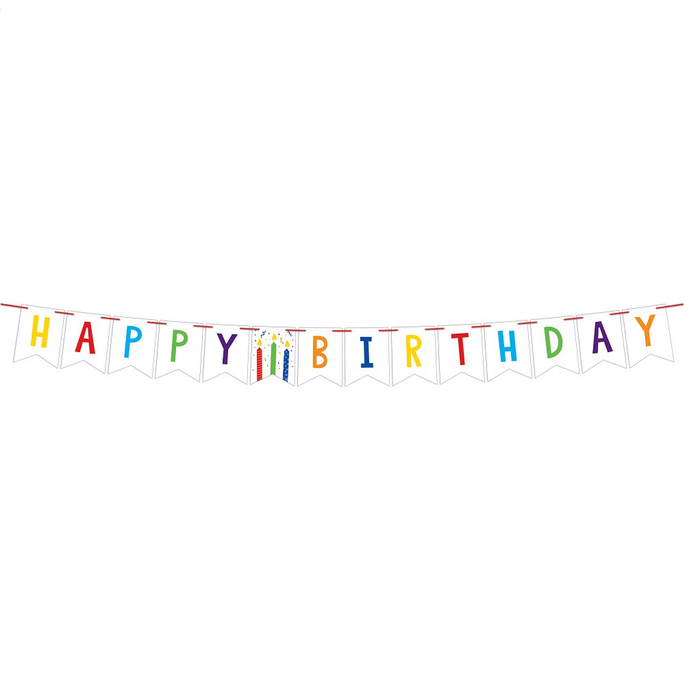 Letreros Happy Birthday Colores C/1