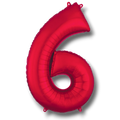 Globo 36" Numero 6 Rojo C/1