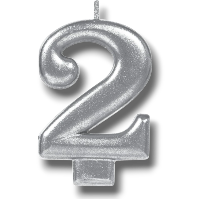 Vela Numero Plata 2 C/1