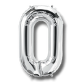 Globo 14" Numero 0 Plata C/1