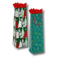 Christmas Bottle Bag with Pine Tree Design (1 per bag)