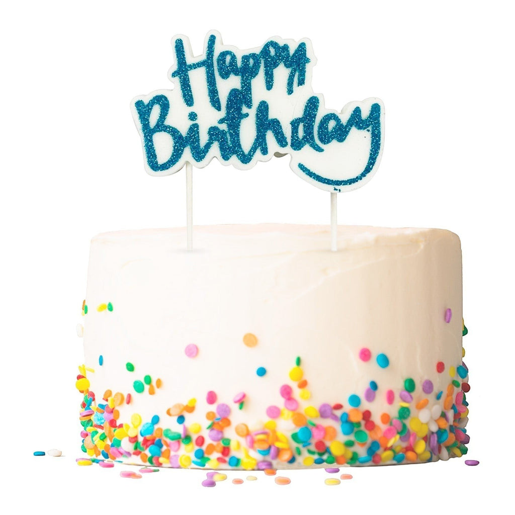 Happy Birthday Blue Candle (1 per candle)