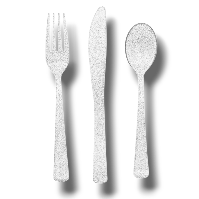 Glitter Silver Cutlery Set C/18