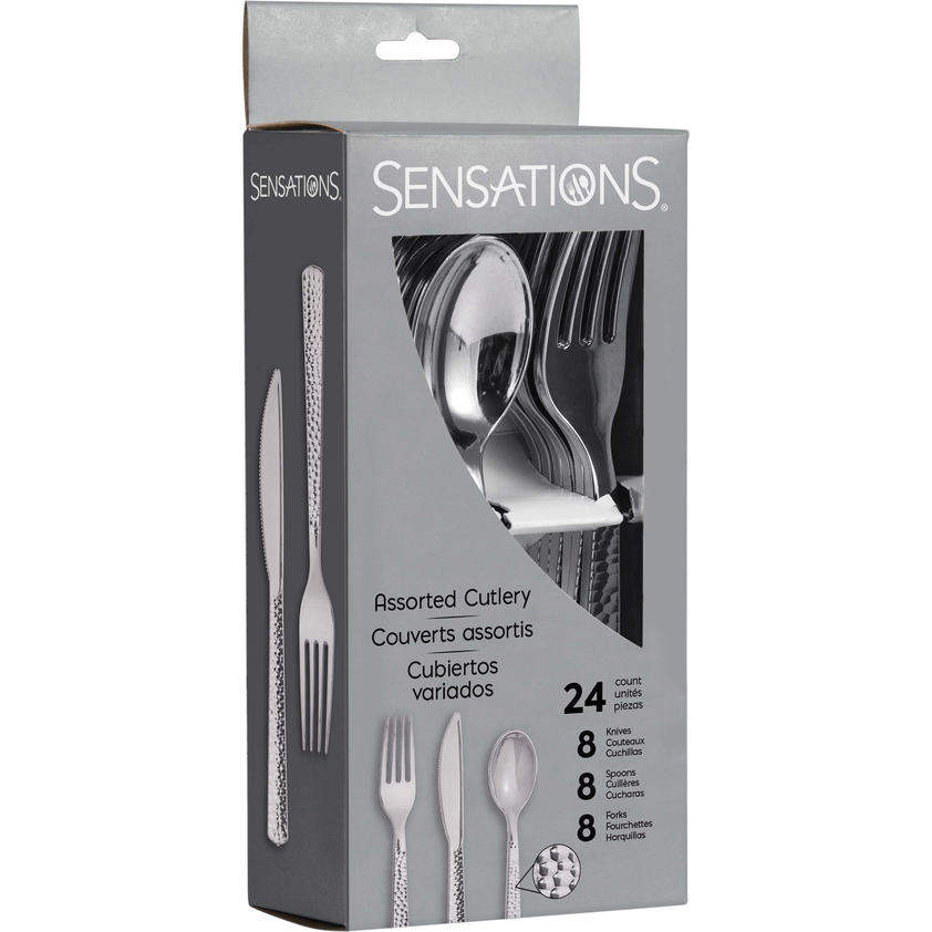 Cubiertos Color Sensations Plata C/24