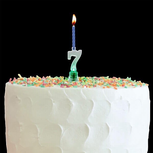 LED Candle Number 7 C/1