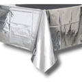 Metallic Silver Foil Tablecloth (1 per table)