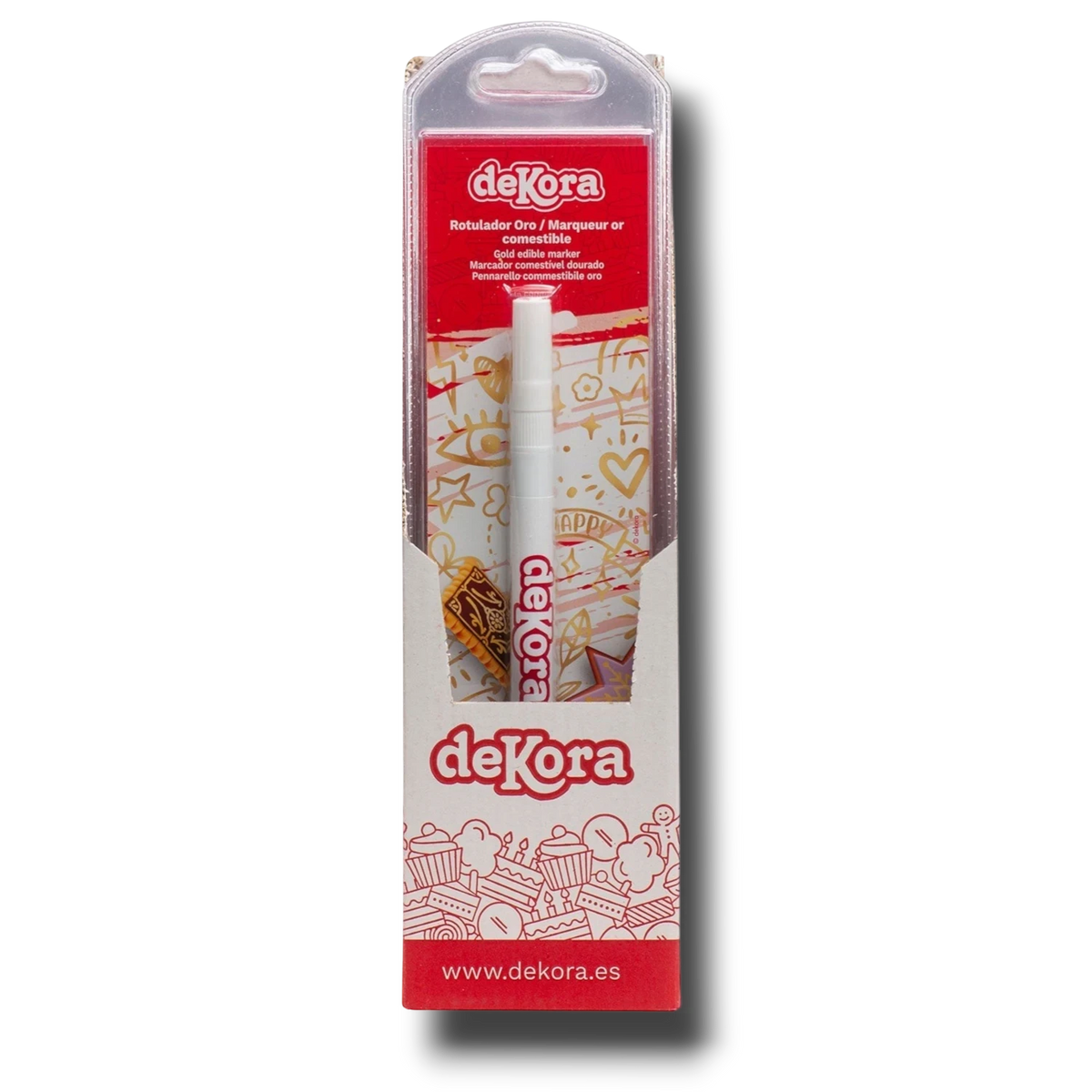 Marcador Comestible Para Pastel Color Oro C/1