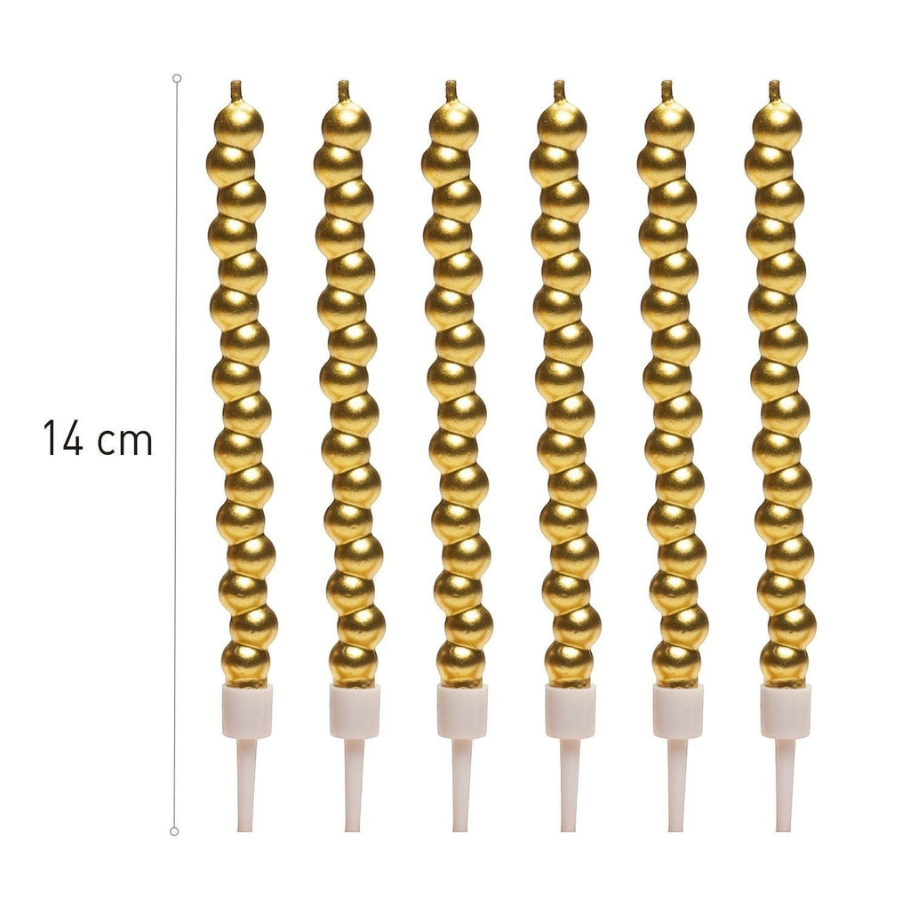 Gold Bubble Candles (6 Pack)