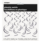 Swirl Decorations Negro C/8