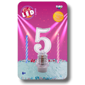LED Candle Number 5 C/1