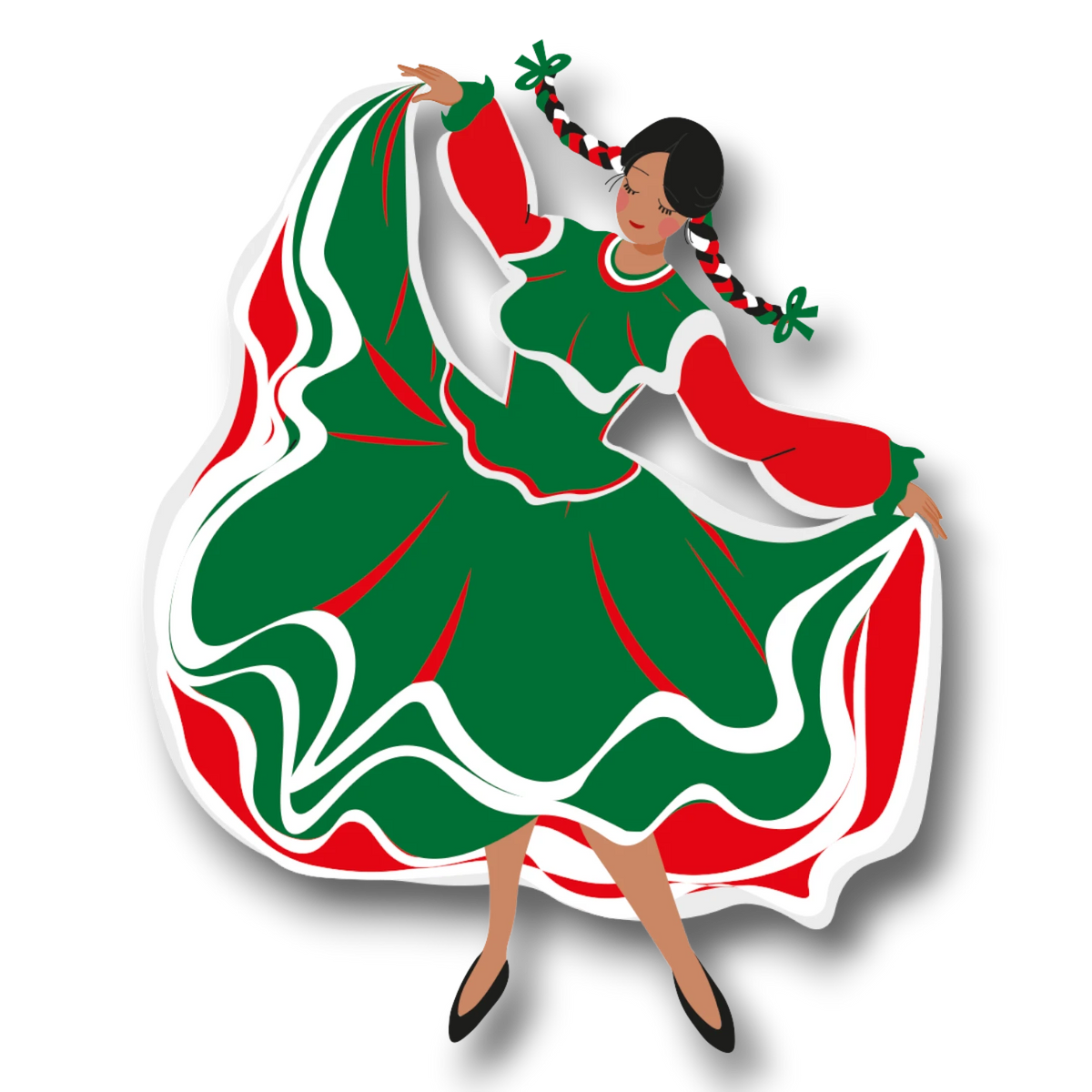 Adorno Movil Bailarina Folklorica  C/1