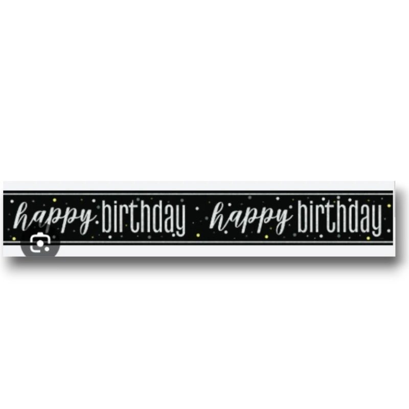 Banner Happy Birthday Negro C/1