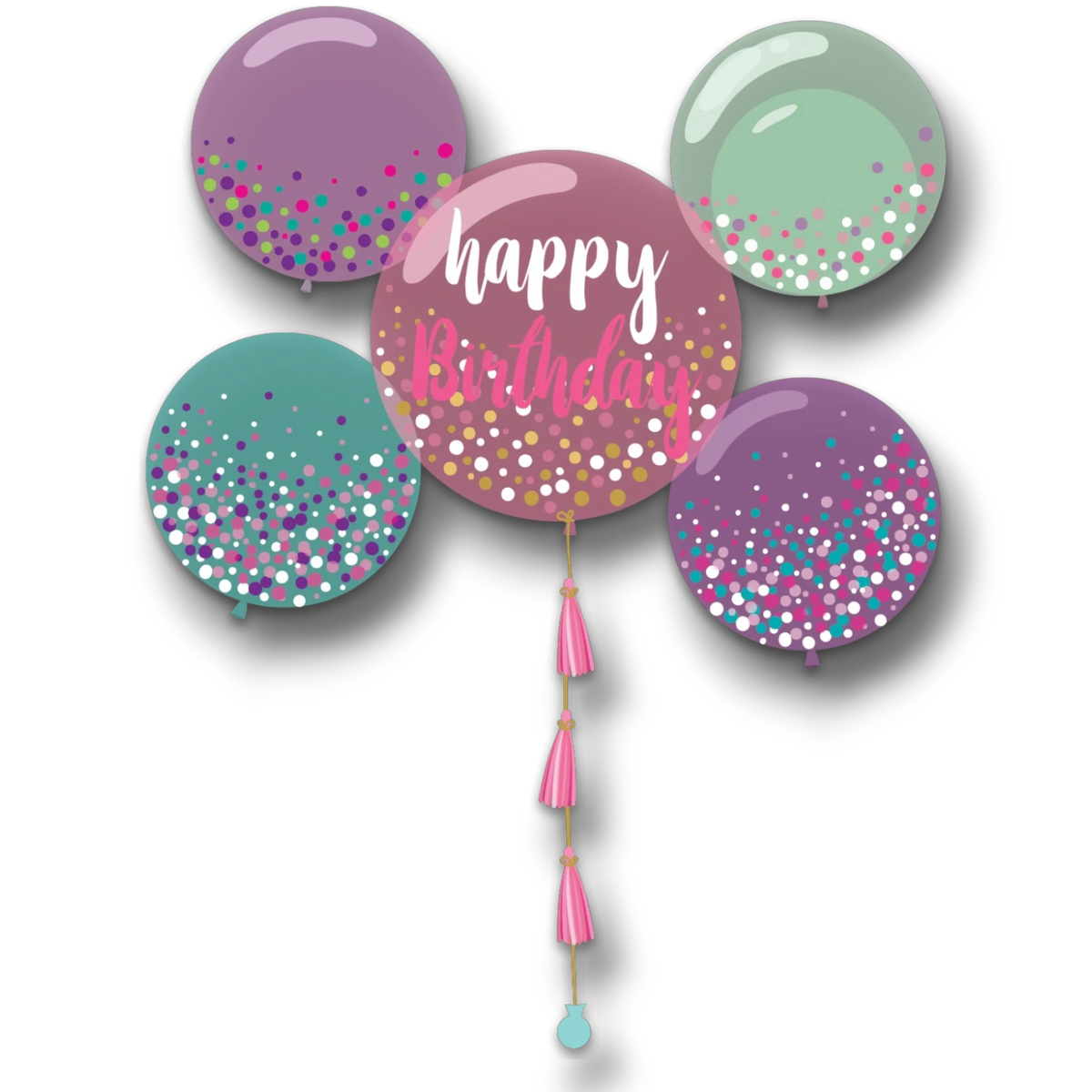 Adorno Movil Happy Birthday Sweet Balloons C/1