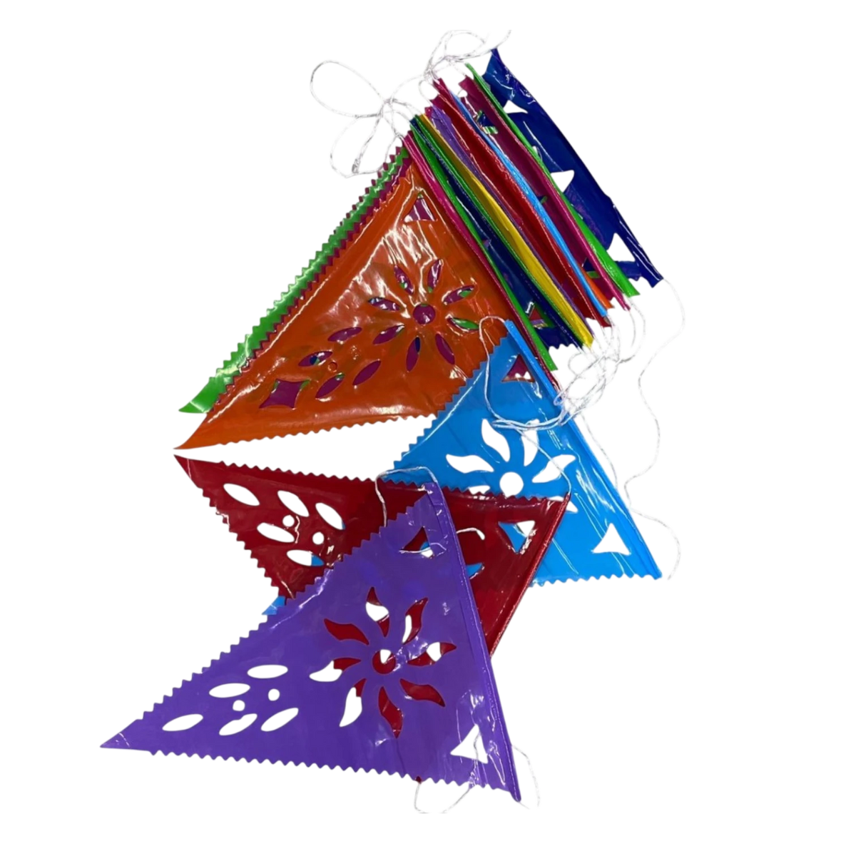 Banderin Calado Plastico Multicolor 8M