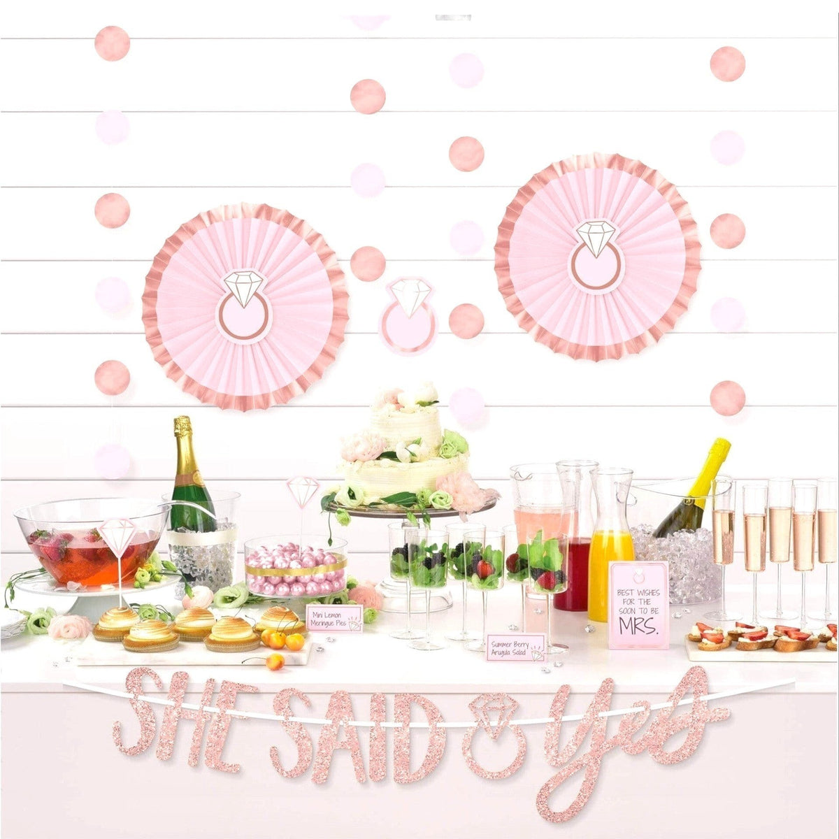 Treat Table Decorating Kit Despedida De Soltera Deco Blush C/23