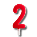Vela Jumbo Numero Rojo 2 C/1