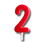 Vela Jumbo Numero Rojo 2 C/1