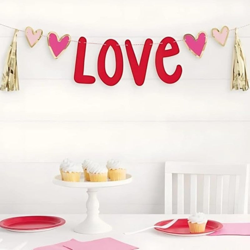 Guirnalda de Corazones con Borlas C/1