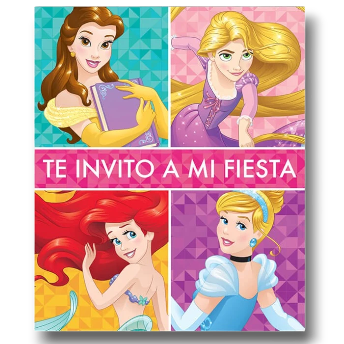 Invitaciones Princesas C/6