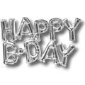 Globo AirFilled Happy Birthday Plata C/1