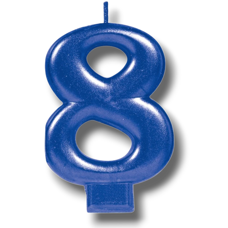 Vela Numero Azul 8 C/1