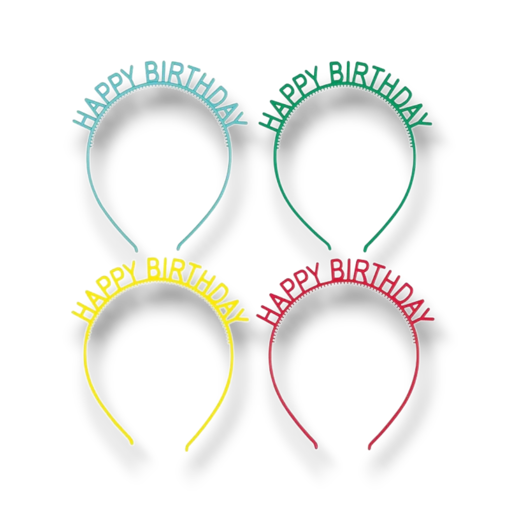 Cheerfull Happy Birthday Headbands C/4